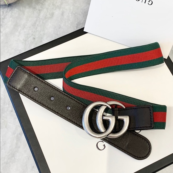 gucci children's elastic web belt